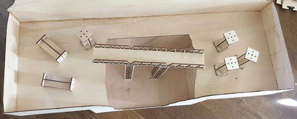 TRASSKIT Modelleisenbahn-Trassenmodul Gebirge ideal für Spur N, H0